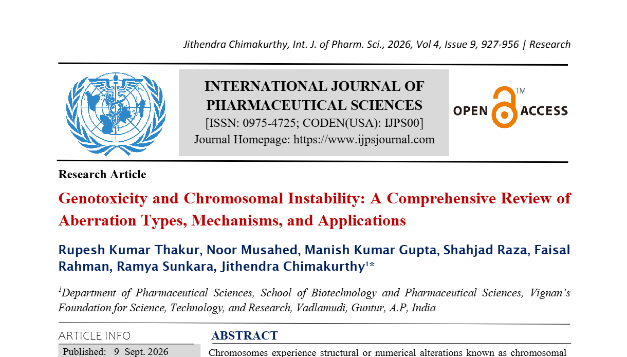 Genotoxicity and Chromosomal Instability: A Comprehensive Review of Aberration Types, Mechanisms, and Applications