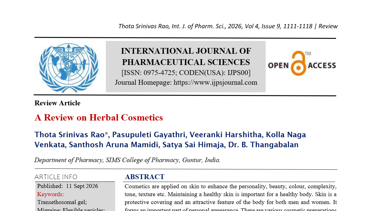 A Review on Herbal Cosmetics