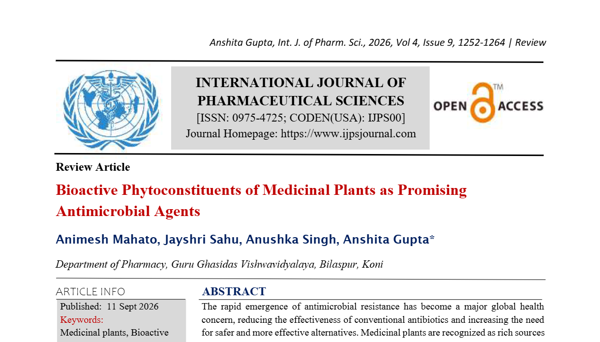 Bioactive Phytoconstituents of Medicinal Plants as Promising Antimicrobial Agents