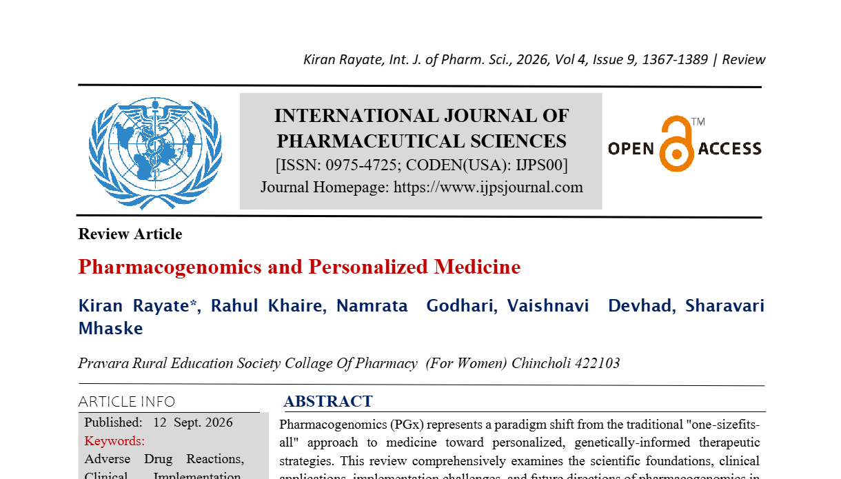 Pharmacogenomics and Personalized Medicine