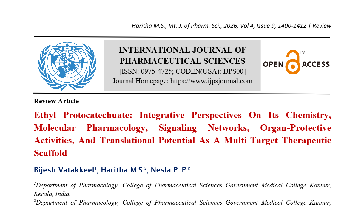 Ethyl Protocatechuate: Integrative Perspectives On Its Chemistry, Molecular Pharmacology, Signaling Networks, Organ-Protective Activities, And Translational Potential As A Multi-Target Therapeutic Scaffold