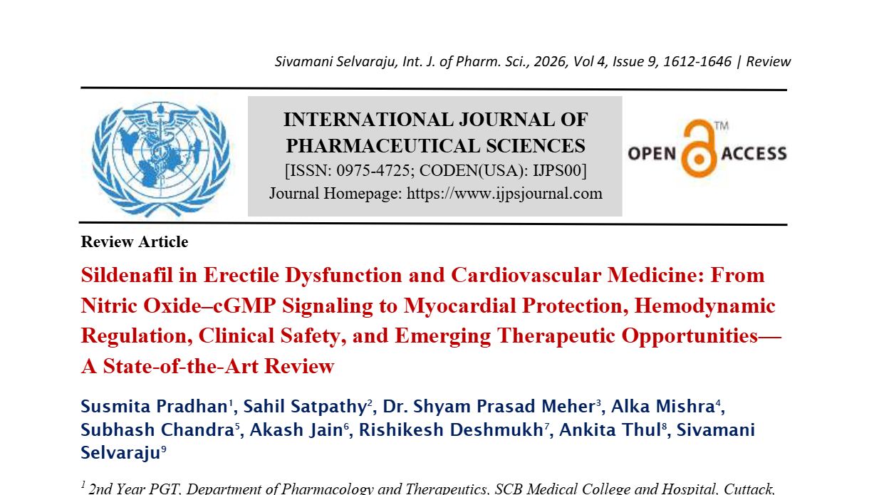 Sildenafil in Erectile Dysfunction and Cardiovascular Medicine: From Nitric Oxide–cGMP Signaling to Myocardial Protection, Hemodynamic Regulation, Clinical Safety, and Emerging Therapeutic Opportunities—A State-of-the-Art Review
