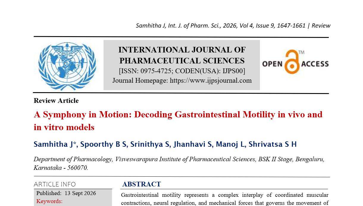 A Symphony in Motion: Decoding Gastrointestinal Motility in vivo and in vitro models