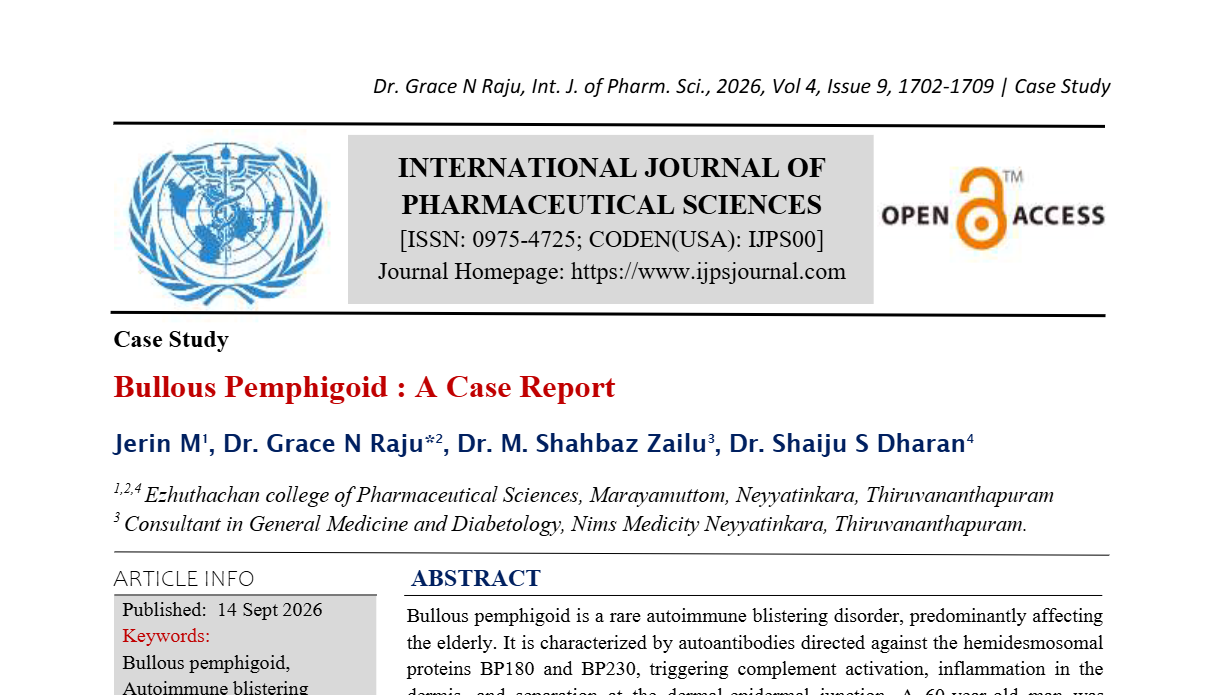 Bullous Pemphigoid : A Case Report