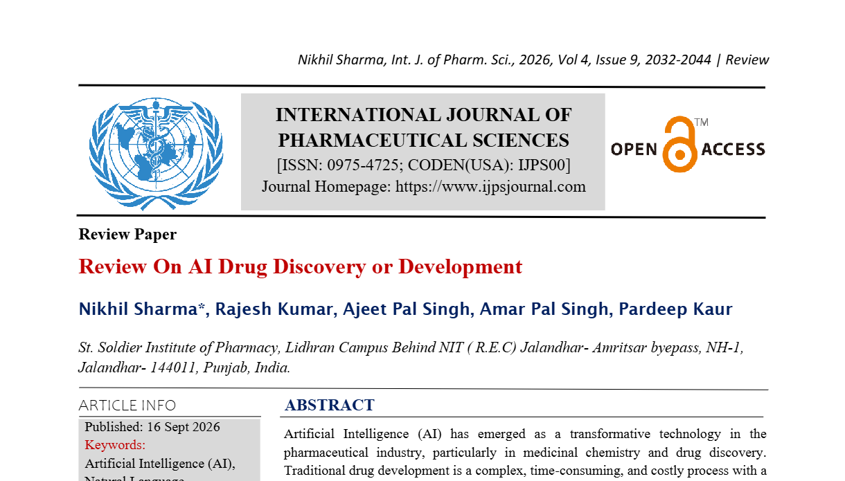 Review On AI Drug Discovery or Development