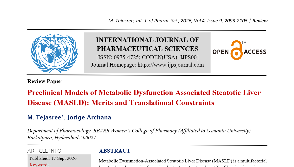 Preclinical Models of Metabolic Dysfunction Associated Steatotic Liver Disease (MASLD): Merits and Translational Constraints