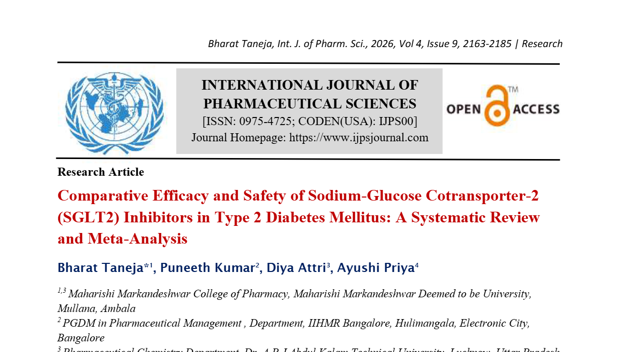 Comparative Efficacy and Safety of Sodium-Glucose Cotransporter-2 (SGLT2) Inhibitors in Type 2 Diabetes Mellitus: A Systematic Review and Meta-Analysis