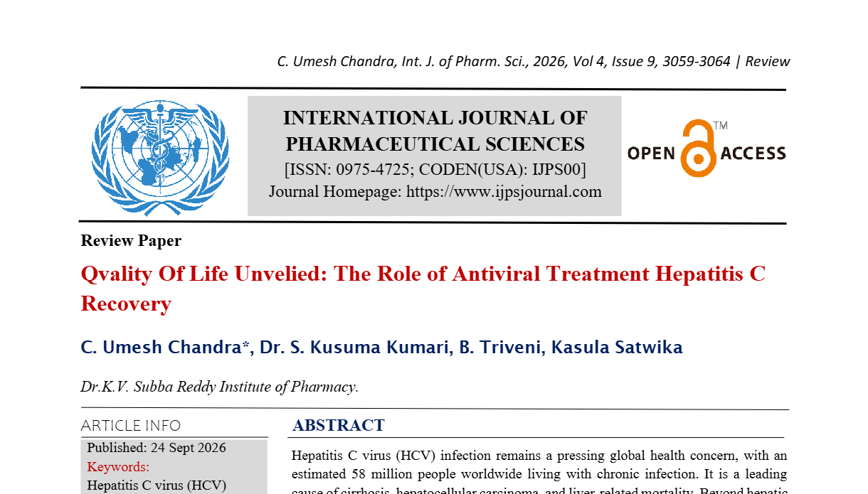Qvality Of Life Unvelied: The Role of Antiviral Treatment Hepatitis C Recovery