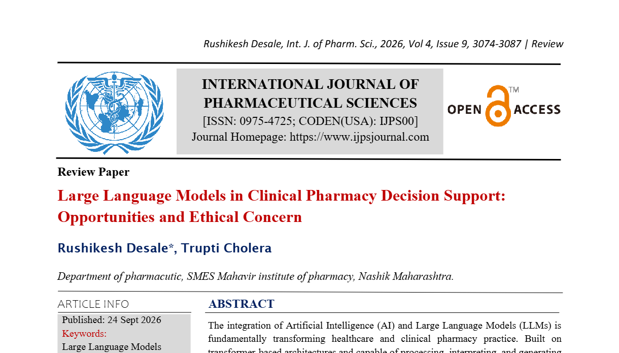 Large Language Models in Clinical Pharmacy Decision Support: Opportunities and Ethical Concern