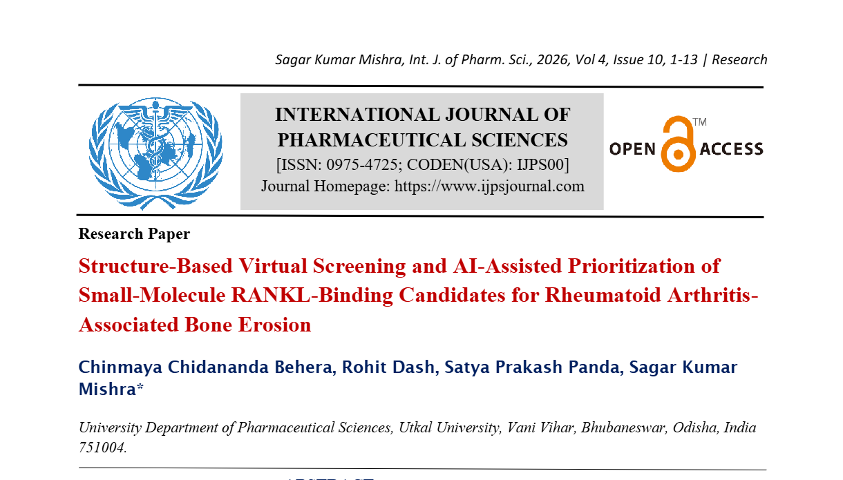 Structure-Based Virtual Screening and AI-Assisted Prioritization of Small-Molecule RANKL-Binding Candidates for Rheumatoid Arthritis-Associated Bone Erosion