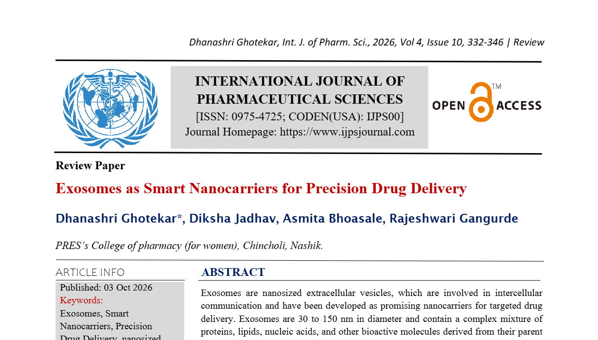 Exosomes as Smart Nanocarriers for Precision Drug Delivery