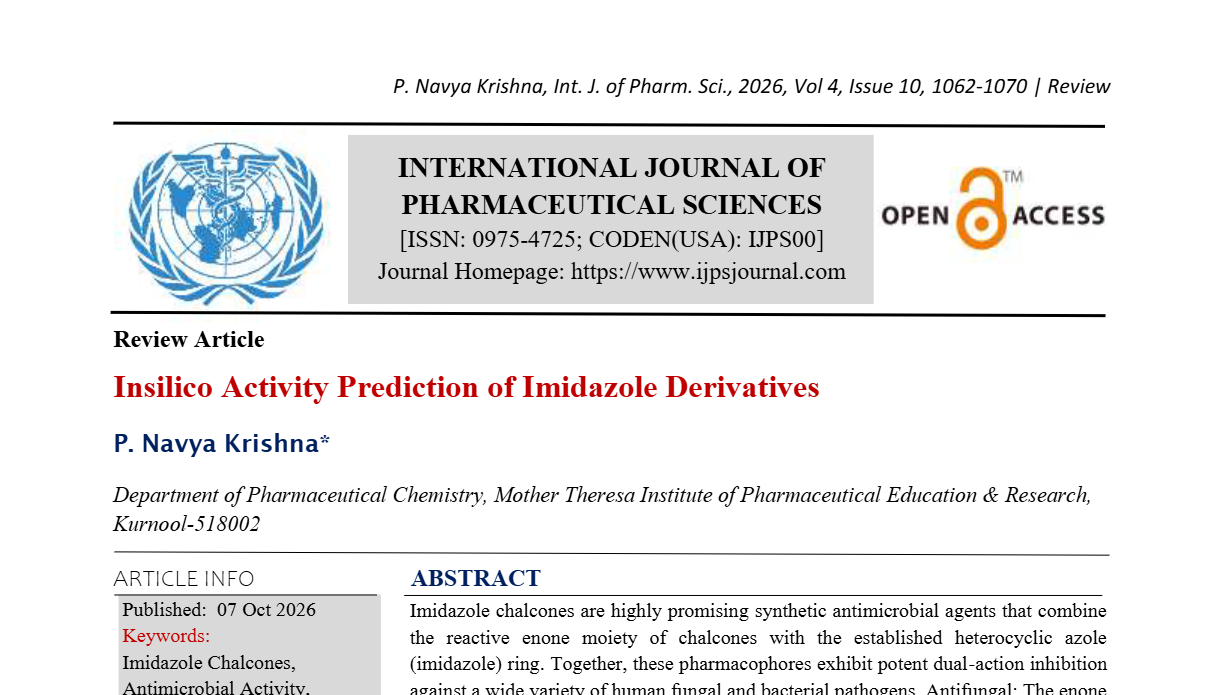 Insilico Activity Prediction of Imidazole Derivatives