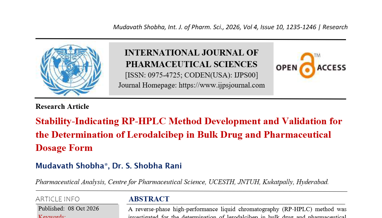 Stability-Indicating RP-HPLC Method Development and Validation for the Determination of Lerodalcibep in Bulk Drug and Pharmaceutical Dosage Form
