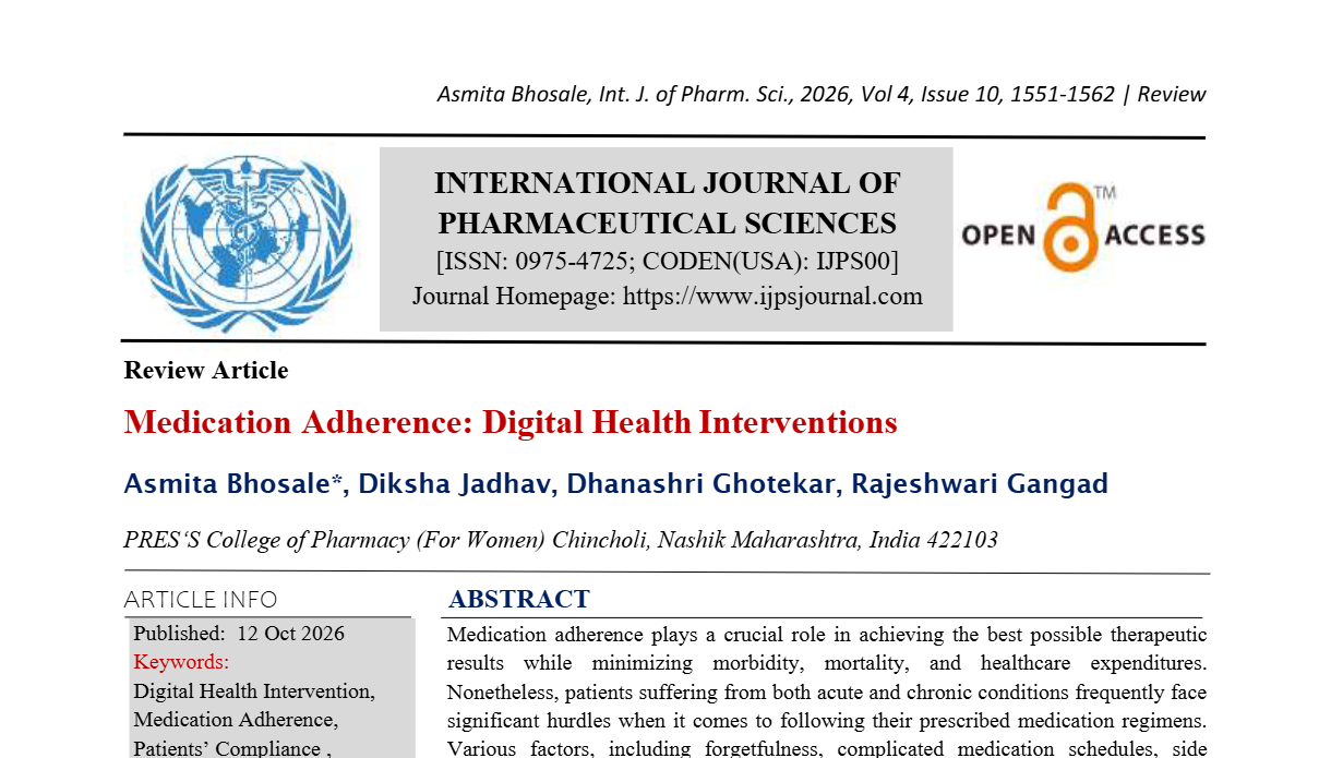 Medication Adherence: Digital Health Interventions