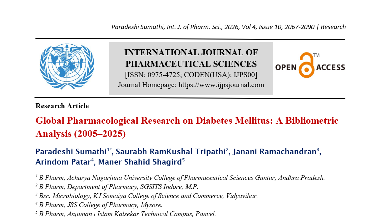 Global Pharmacological Research on Diabetes Mellitus: A Bibliometric Analysis (2005–2025)