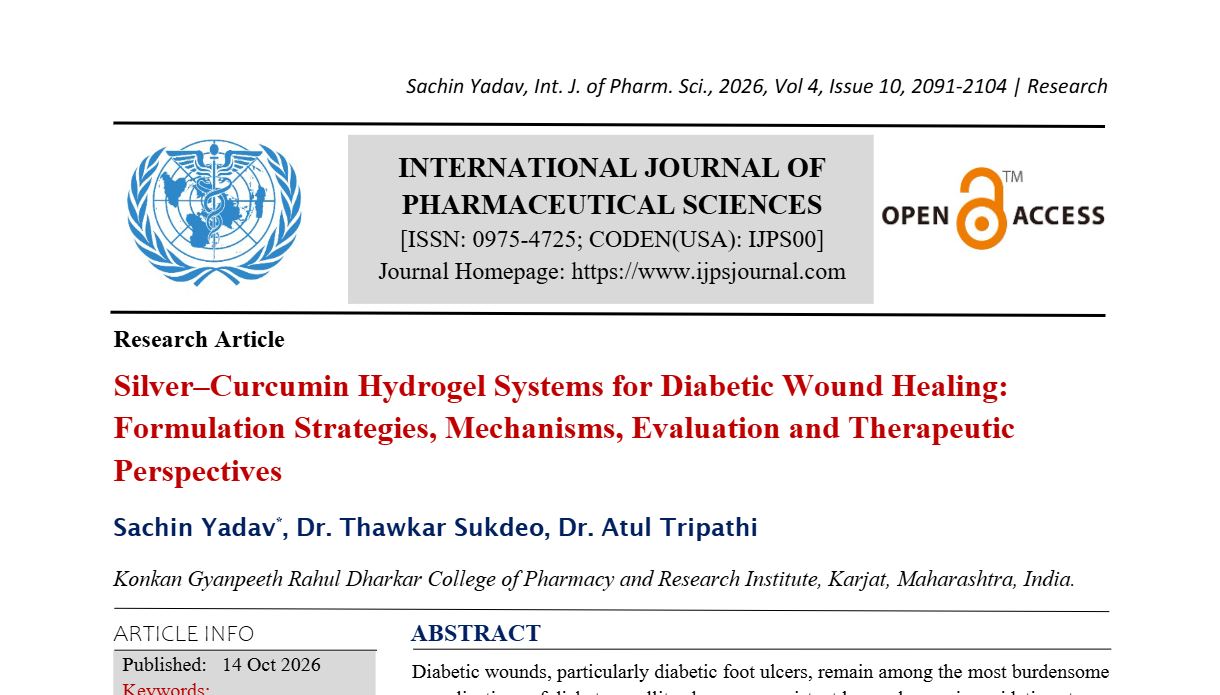 Silver–Curcumin Hydrogel Systems for Diabetic Wound Healing: Formulation Strategies, Mechanisms, Evaluation and Therapeutic Perspectives