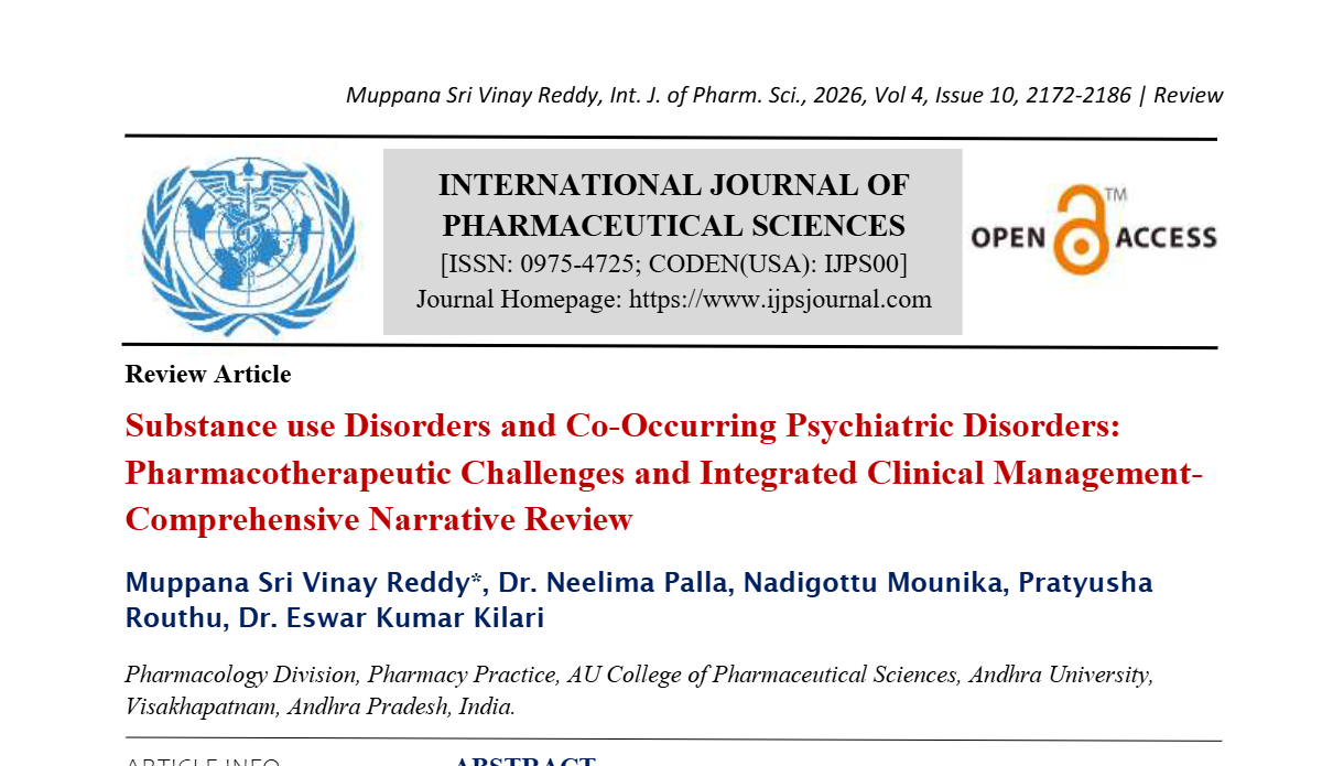 Substance use Disorders and Co-Occurring Psychiatric Disorders: Pharmacotherapeutic Challenges and Integrated Clinical Management-Comprehensive Narrative Review