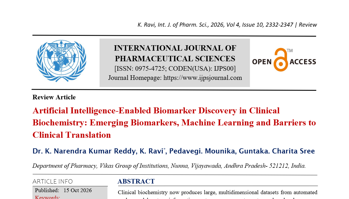 Artificial Intelligence-Enabled Biomarker Discovery in Clinical Biochemistry: Emerging Biomarkers, Machine Learning and Barriers to Clinical Translation