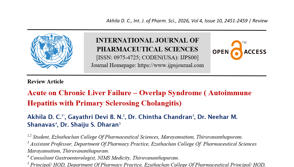 Acute on Chronic Liver Failure – Overlap Syndrome ( Autoimmune Hepatitis with Primary Sclerosing Cholangitis)