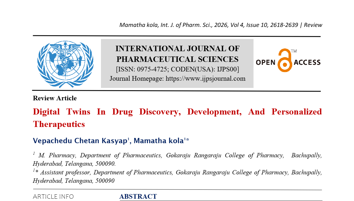 Digital Twins In Drug Discovery, Development, And Personalized Therapeutics