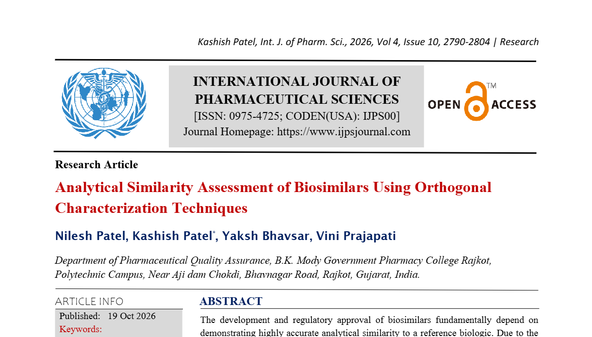 Analytical Similarity Assessment of Biosimilars Using Orthogonal Characterization Techniques