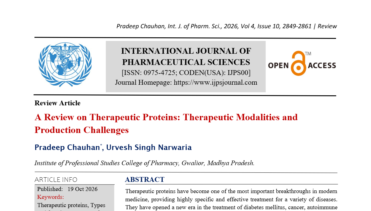 A Review on Therapeutic Proteins: Therapeutic Modalities and Production Challenges
