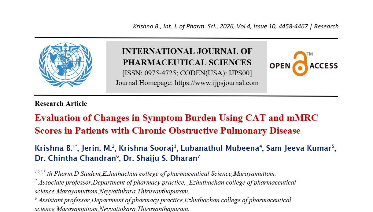 Evaluation of Changes in Symptom Burden Using CAT and mMRC Scores in Patients with Chronic Obstructive Pulmonary Disease
