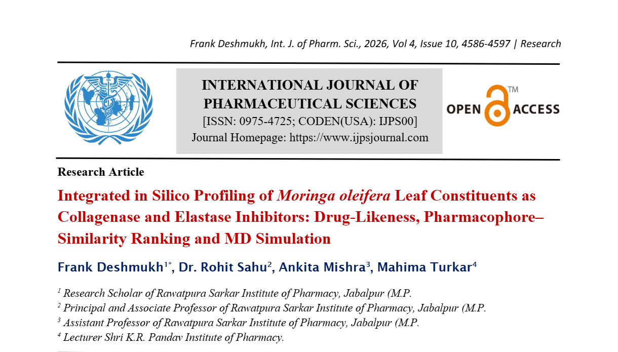 Integrated in Silico Profiling of Moringa oleifera Leaf Constituents as Collagenase and Elastase Inhibitors: Drug-Likeness, Pharmacophore–Similarity Ranking and MD Simulation